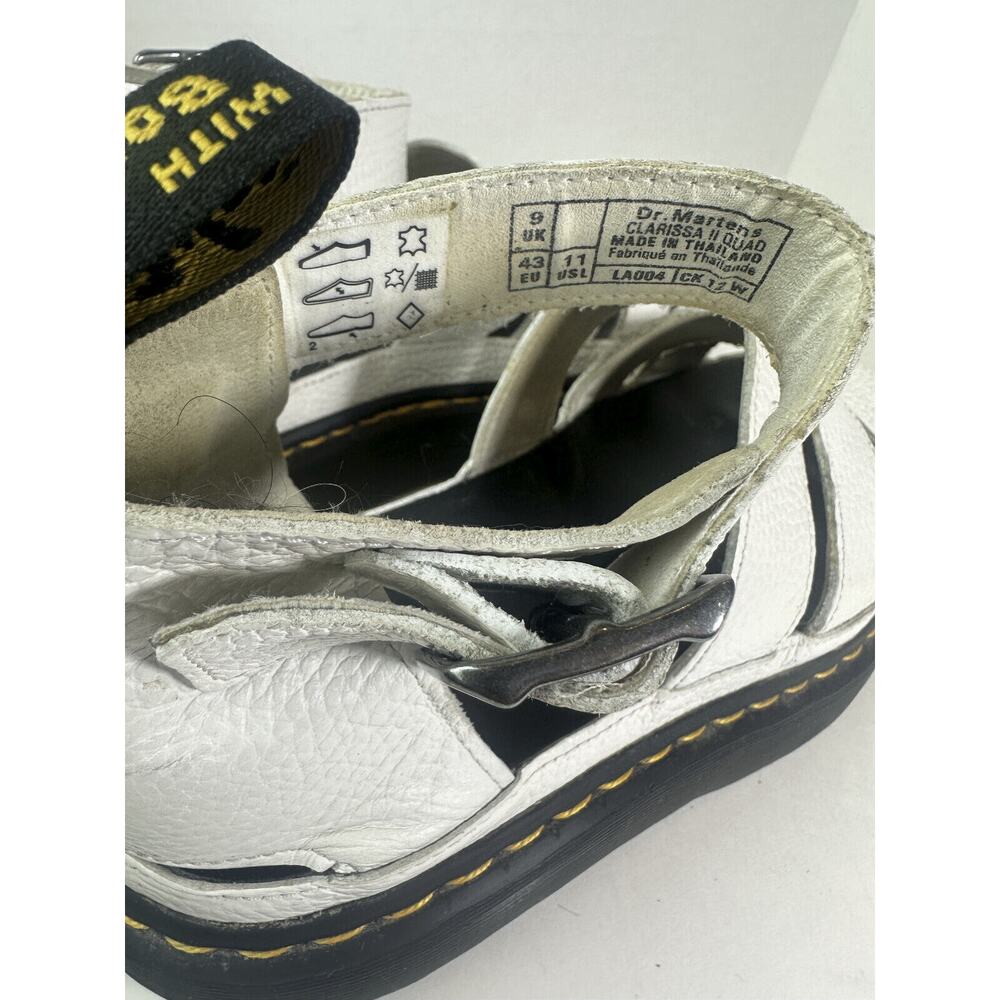 Doc Dr Martens Clarissa II Quad White Milled Nappa Leather Gladiator Sandals 11 - Picture 12 of 16
